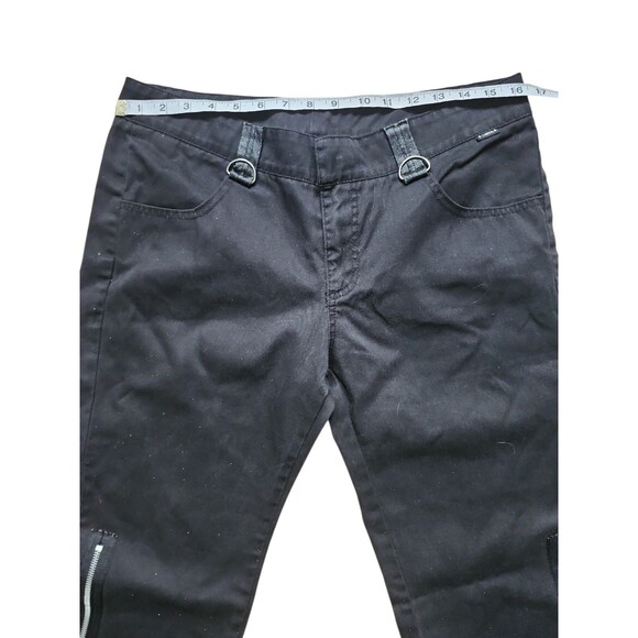 Serious Vintage Y2K 90s Pants Juniors 13 Black Glitter Hot Topic Rave Punk Goth - Picture 7 of 9